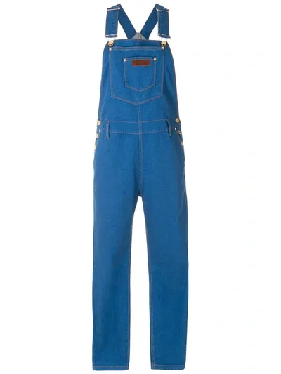 Amapô Denim Straight Uungarees In Blue