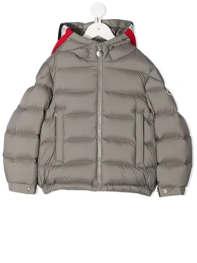 Moncler Kids' Padded Down Jacket In Gray