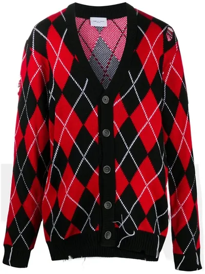 Family First Cardigan Mit Argyle-muster In Red