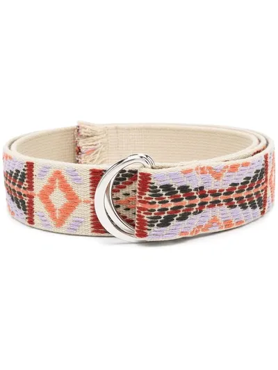 Isabel Marant Nyessa Woven-effect Belt In Nude