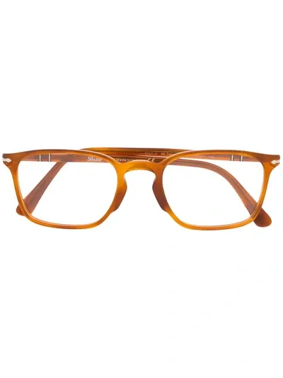 Persol Rectangle Frame Glasses In Brown