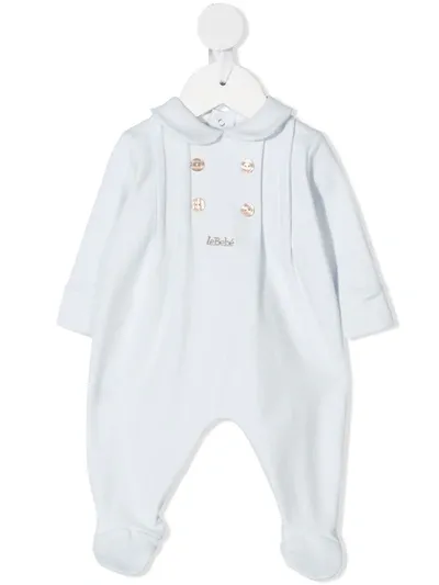 Le Bebé Enfant Button-detail Babygrow In 蓝色