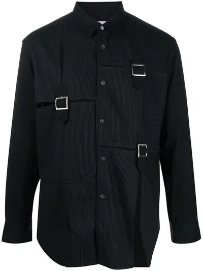 Comme Des Garçons Shirt Patchwork Cotton Shirt In Black