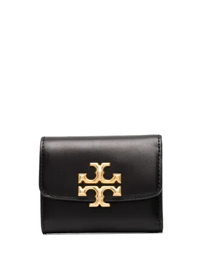 Tory Burch Logo Plaque Wallet In 黑色