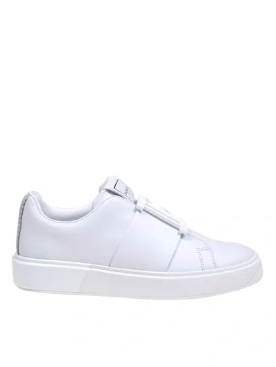 Balmain White B-court Leather Sneakers