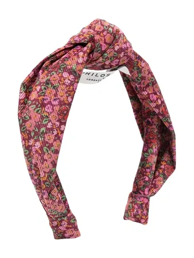 Philosophy Di Lorenzo Serafini Kids' Knot Detail Floral Print Hairband In Red