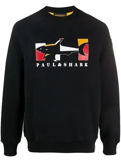 Paul & Shark Graphic Logo Sweatshirt In Black