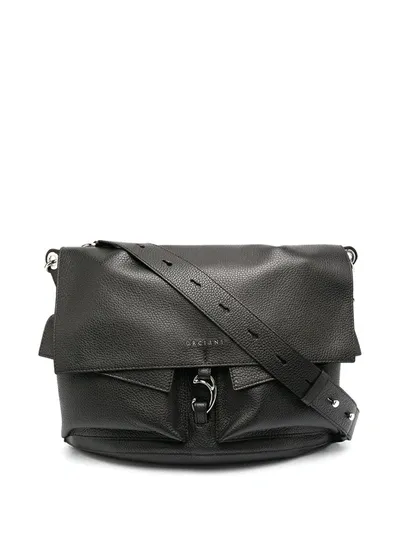 Orciani Micron Deep Shoulder Bag In Black