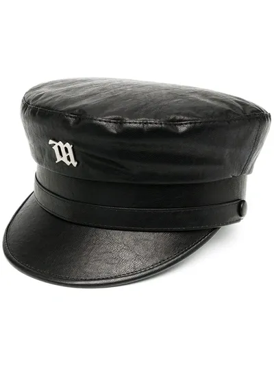 Misbhv Logo-embroidered Baker Boy Hat In Schwarz