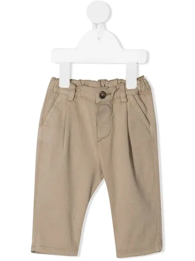 Zhoe & Tobiah Babies' Straight-leg Chino Trousers In Nude