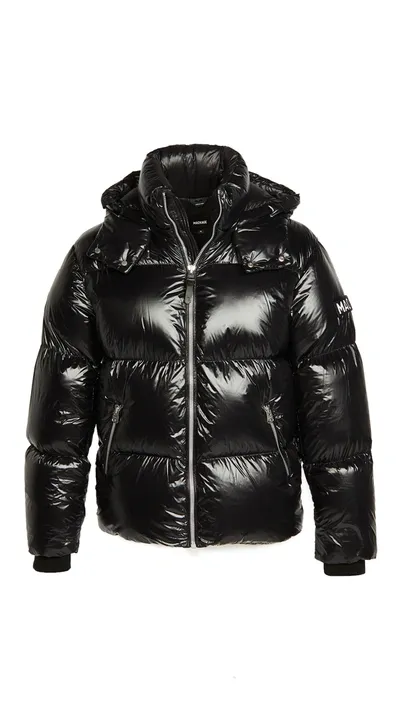 Mackage Kent Hooded Down Puffer Jacket In Black