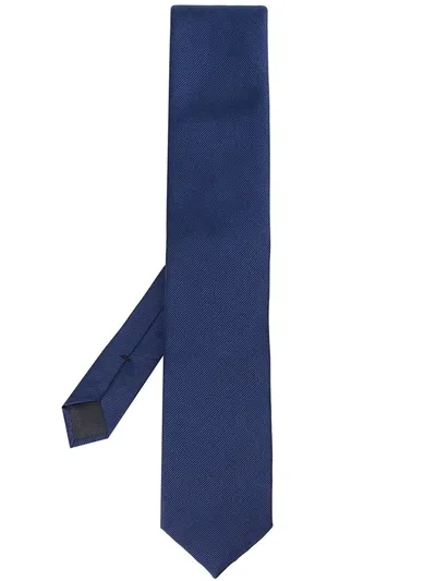 Tom Ford Plain Silk Tie In Blue