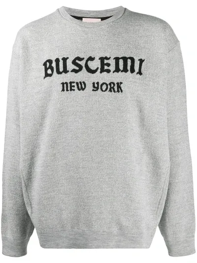 Buscemi Long-sleeve Logo Jumper In 灰色