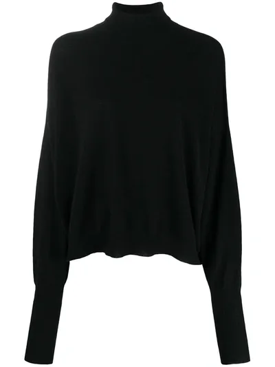 Andrea Ya'aqov High Neck Cashmere-blend Jumper In Black