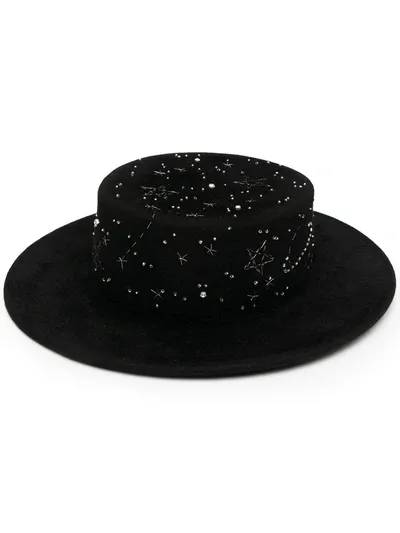 Ruslan Baginskiy Celestial Flat Top Hat In Black