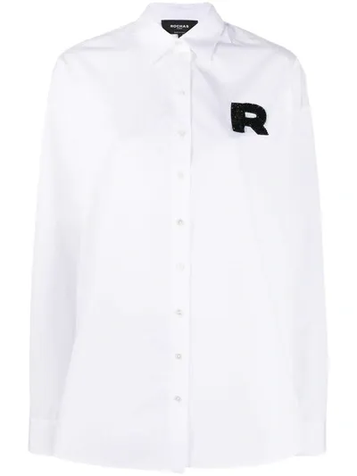 Rochas Logo Embroidered Shirt In White