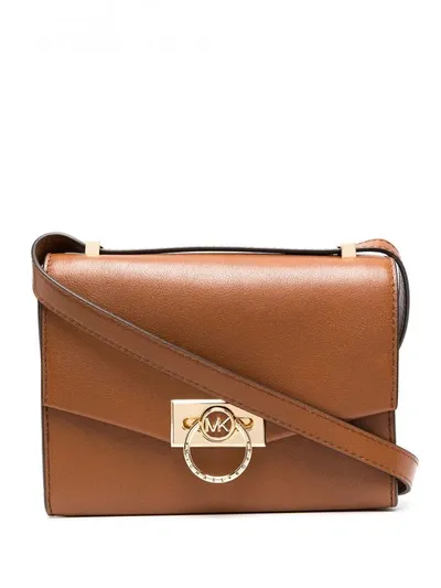 Michael Michael Kors Hendrix Leather Crossbody Bag In Brown