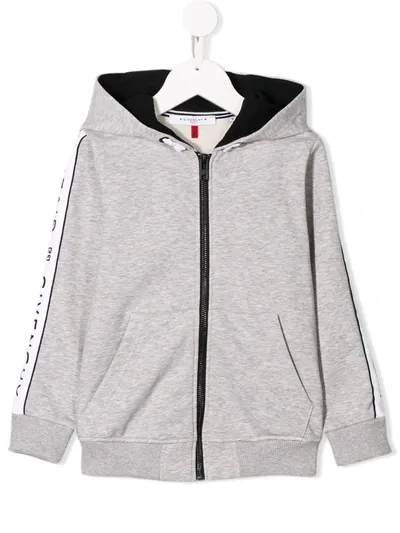 Givenchy Kids' Zip-up Hoodie In Grey