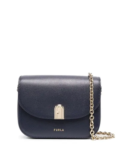 Furla Small Leather Cross Body Bag In Blue