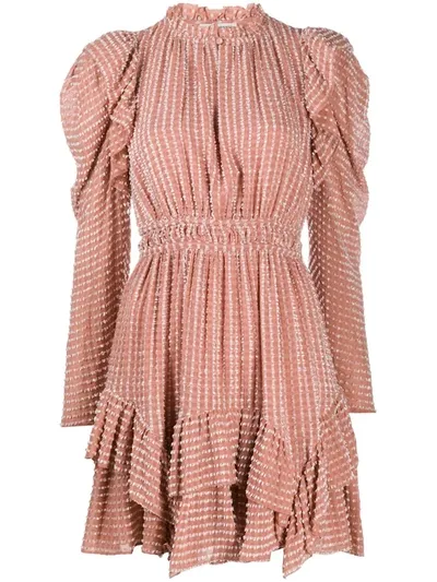 Ulla Johnson Leah Ruffle-trimmed Mini Dress In Pink