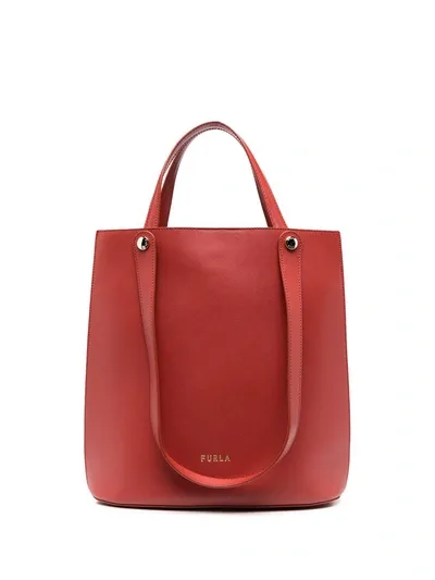 Furla Double-handle Tote In Red