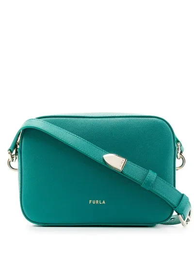 Furla Small Leather Shoulder Bag In Green