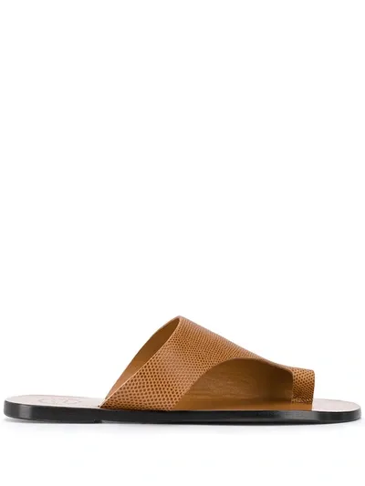 Atp Atelier Rosa Slip-on Sandals In Brown