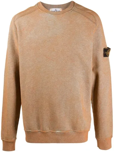 Stone Island Dust-dyed Effect Sweatshirt In Orange