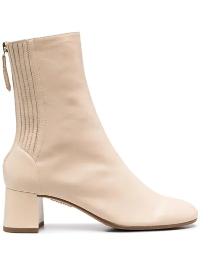 Aquazzura Block-heel Ankle Boots In 大地色