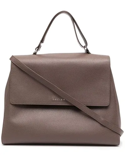 Orciani Medium Tote Bag In Brown