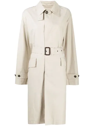 Stella Mccartney Belted Waist Trench Coat In Nude