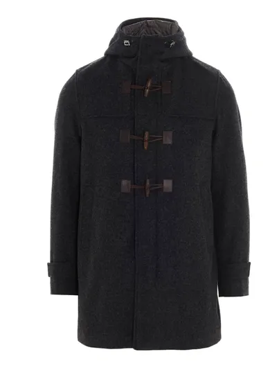 Herno Toggle Fastening Coat In Grey