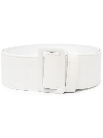 Msgm Tonal Buckled Belt In White