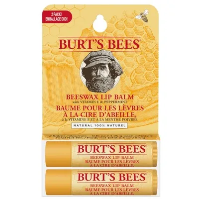 Burt's Bees 100% Natural Origin Moisturising Lip Balm Duo