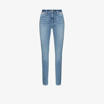 Frame High-waisted Skinny Jeans In Blue