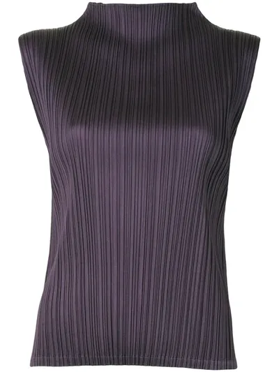 Issey Miyake Pleated Tank Top In Purple