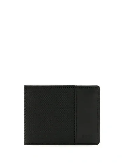 Hugo Boss Woven-effect Cardholder In Black