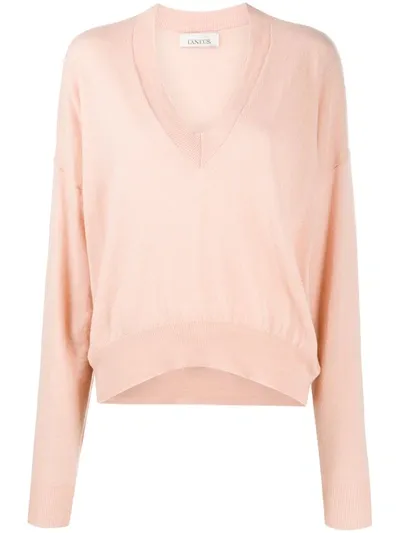 Laneus V-neck Slouched Jumper In Pink