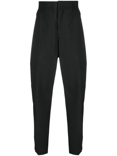 Msgm Tailored Tapered-leg Trousers In Black