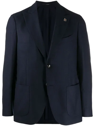 Lardini Navy Blazer Jacket In Blue