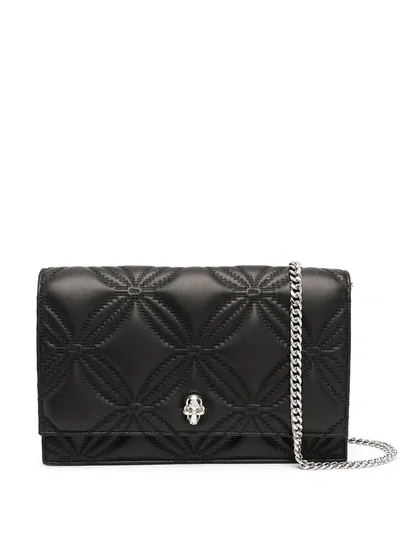 Alexander Mcqueen Skull-motif Clutch Bag In Black