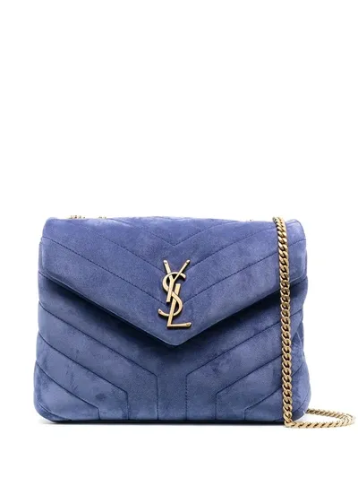 Saint Laurent Small Lou Lou Shoulder Bag In 4205 Saphire Blue