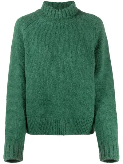 Closed Turtleneck Jumper In Green