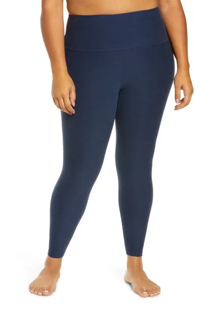 Beyond Yoga High Waist Midi Leggings In Nocturnal Navy