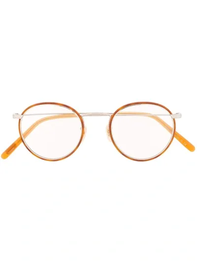 Oliver Peoples Colloff Round Glasses In Brown