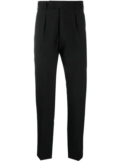 Pt01 Feather Charm Tailored Trousers In Black