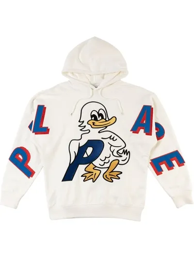 Palace Duck Out Hoodie In White