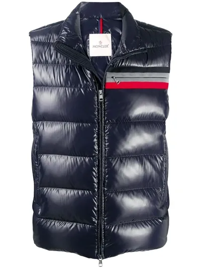 Moncler Parpaillon Padded Gilet In Blue