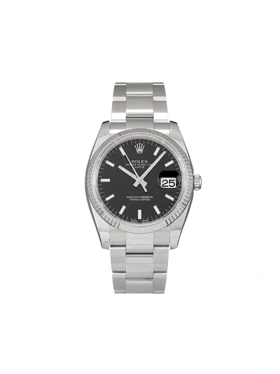 Rolex 2020 Unworn Oyster Perpetual Date 34mm In Black