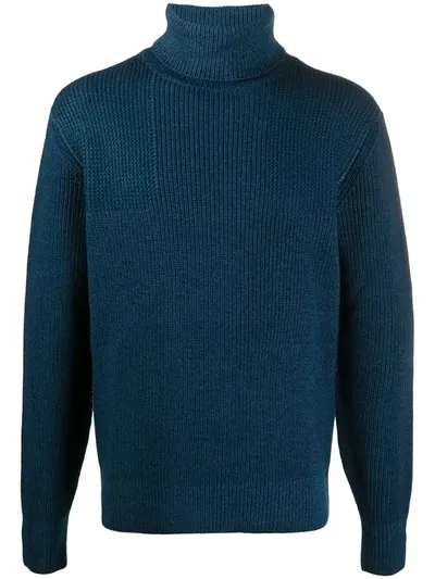 Etro Roll Neck Jumper In Blue